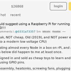 Nobody should suggest using a Raspberry Pi for running a Bitcoin node in 2023!!! \ stacker news..