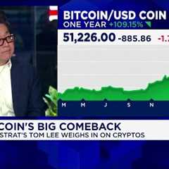 Bitcoin could get as high as $150,000 this year, says Fundstrat''s Tom Lee